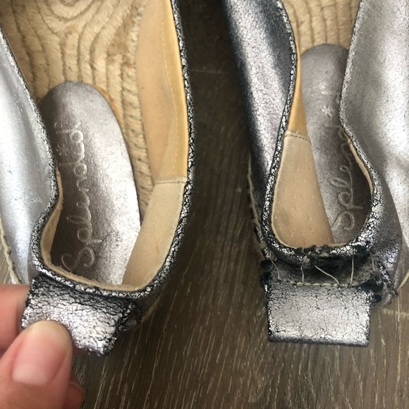 Splendid Jamie Espadrille Flat Metallic Grey 9 - Picture 5 of 7